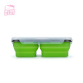 Silicone Folding Safe 3 Compartment Lunch Box